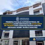 Primera fiscalía superior penal logró sentencia de 8 años de prisión por cohecho pasivo