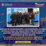 Oficina de coordinación intercultural del ministerio público reunión informativa con rondas campesinas de San Martín