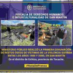 Ministerio público realizó la primera exhumación de restos óseos de víctimas de la violencia