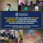 Seis meses de prisión preventiva a presunto autor de feminicidio