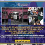 Fiscalía de crimen organizado rescató a seis presuntas víctimas