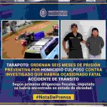 Ordenan seis meses de prisión preventiva por homicidio culposo contra investigado que habría ocasionado fatal accidente de tránsito
