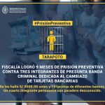 Fiscalía logró 9 meses de prisión preventiva contra tres integrantes de presunta banda criminal