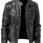 OFERTA Chaqueta de cuero sintético para hombre