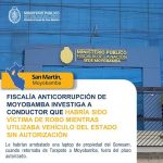 Fiscalía anticorrupción de Moyobamba investiga a conductor que habría sido víctima de robo mientras utilizaba vehículo del estado