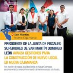 Tras reunión de trabajo, alcalde distrital de Nueva Cajamarca se comprometió a levantar información del terreno donado a la fiscalía