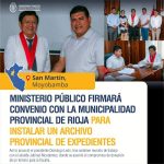 Ministerio Público firmará convenio con la municipalidad provincial de Rioja