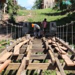 Construcción del puente colgante carrozable sobre la quebrada San Nicolas es una realidad en el C.P. Alto Perú