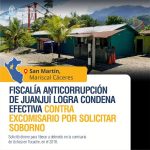 Fiscalía anticorrupción de Juanjuí logra condena efectiva contra excomisario por solicitar soborno