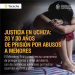Sentecias condenatorias por delito contra la libertad sexual de menores de edad
