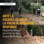 Fiscalía ambiental paraliza trabajos que ponian en riesgo quebrada de Rumiyacu